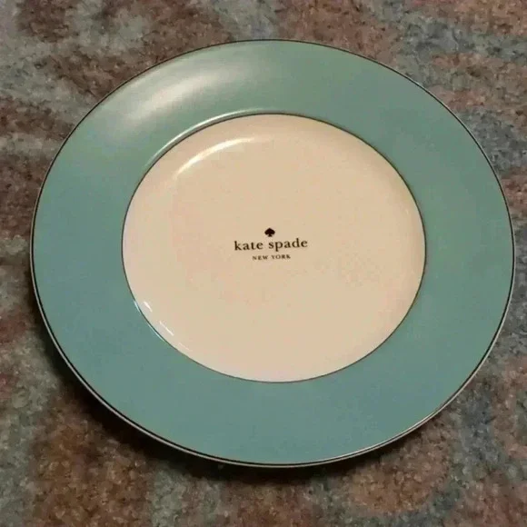 NWT TURQUOISE AQUA KATE SPADE PLATE - Picture 3 of 5